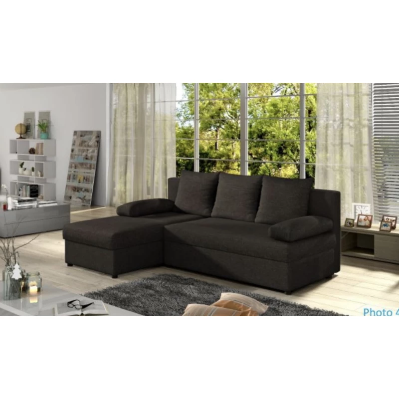 Rohová sedačka s úložným prostorem MELIKA - hnědá