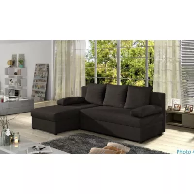 Rohová sedačka s úložným prostorem MELIKA - hnědá