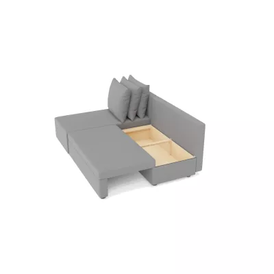 Rohová sedačka s úložným prostorem MELIKA - hnědá