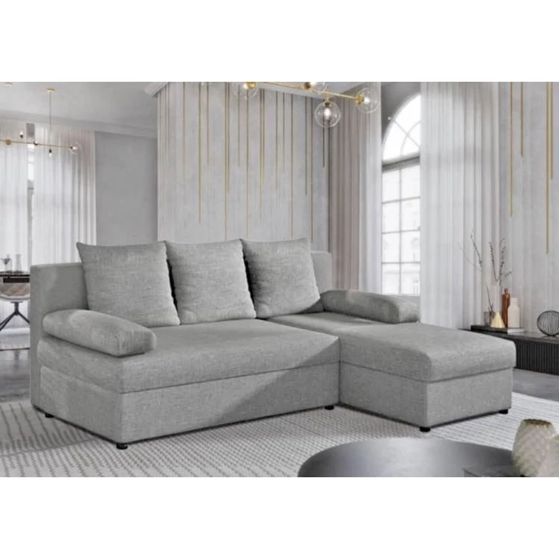 Rohová sedačka s úložným prostorem MELIKA - šedá