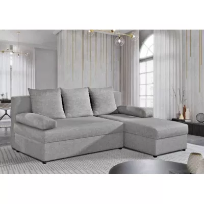 Rohová sedačka s úložným prostorem MELIKA - šedá