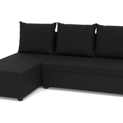 Rohová sedačka s úložným prostorem MELIKA - černá