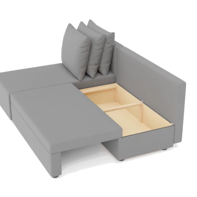 Rohová sedačka s úložným prostorem MELIKA - grafitová