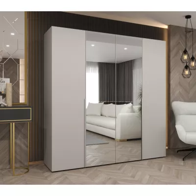 Šatní skříň 200 cm ASUDA se zrcadly - kašmír