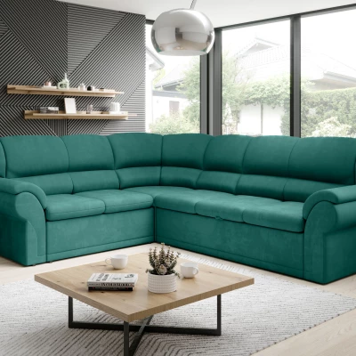 Rozkládací sedací souprava LAJANA - zelená, levý roh