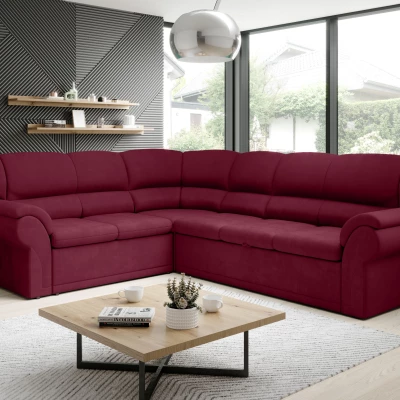 Rozkládací sedací souprava LAJANA - červená, levý roh