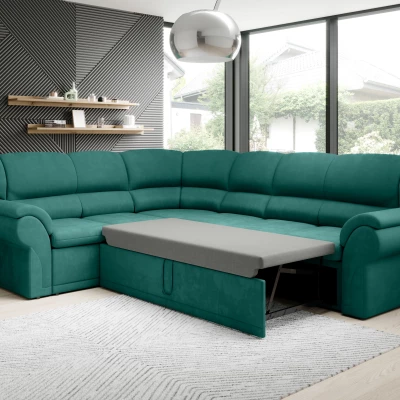 Rozkládací sedací souprava LAJANA - modrá, levý roh