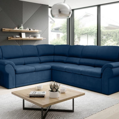 Rozkládací sedací souprava LAJANA - modrá, levý roh