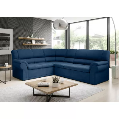 Rozkládací sedací souprava LAJANA - modrá, levý roh