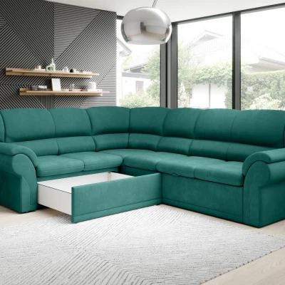 Rozkládací sedací souprava LAJANA - světle šedá, levý roh