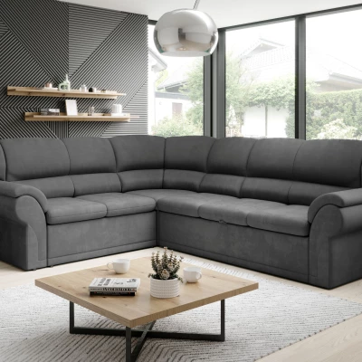 Rozkládací sedací souprava LAJANA - šedá, levý roh