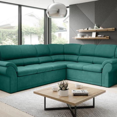 Rozkládací sedací souprava LAJANA - zelená, pravý roh