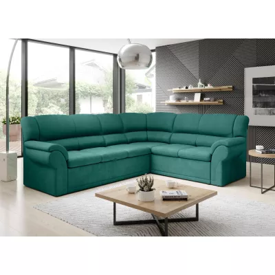 Rozkládací sedací souprava LAJANA - zelená, pravý roh