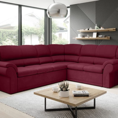 Rozkládací sedací souprava LAJANA - červená, pravý roh