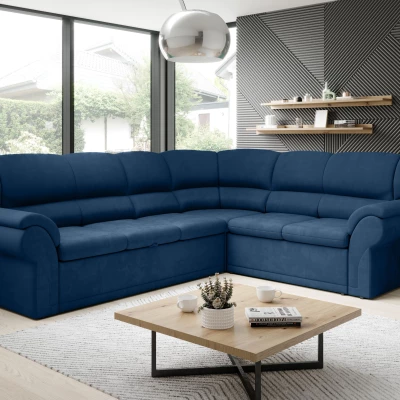 Rozkládací sedací souprava LAJANA - modrá, pravý roh