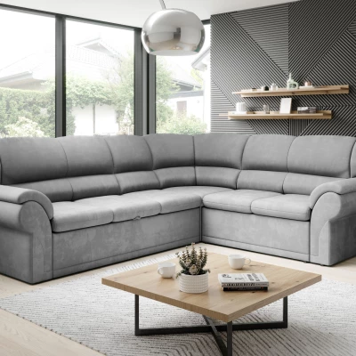 Rozkládací sedací souprava LAJANA - světle šedá, pravý roh