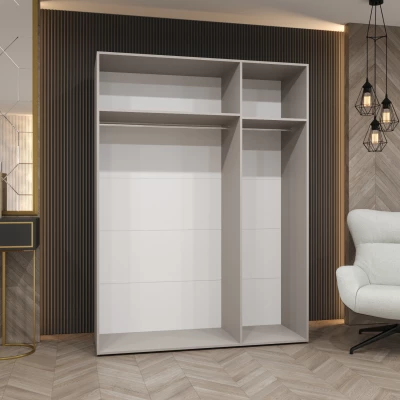 Šatní skříň 150 cm ASUDA se zrcadlem - kašmír
