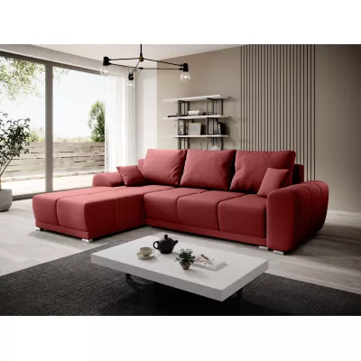 Sedací souprava s úložným prostorem TALULLA - červená, levý roh