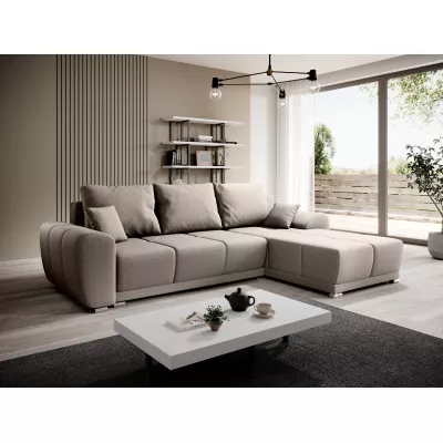 Sedací souprava s úložným prostorem TALULLA - béžová, pravý roh