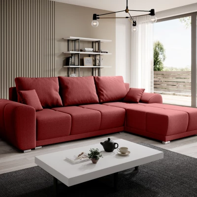 Sedací souprava s úložným prostorem TALULLA - červená, pravý roh