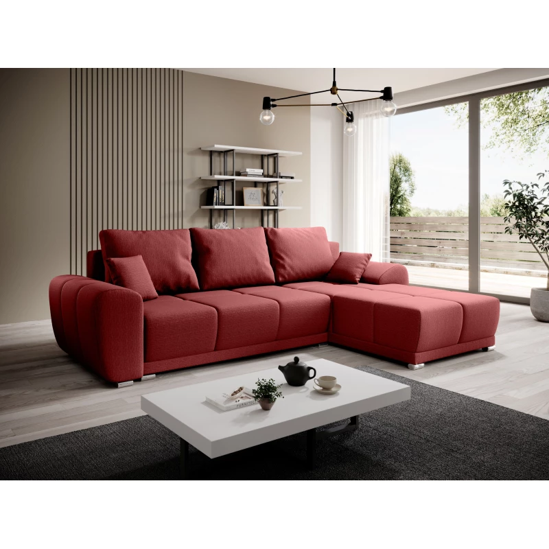 Sedací souprava s úložným prostorem TALULLA - červená, pravý roh