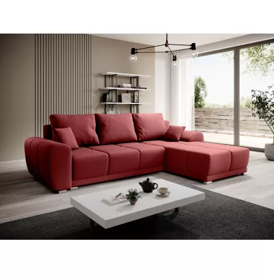 Sedací souprava s úložným prostorem TALULLA - červená, pravý roh