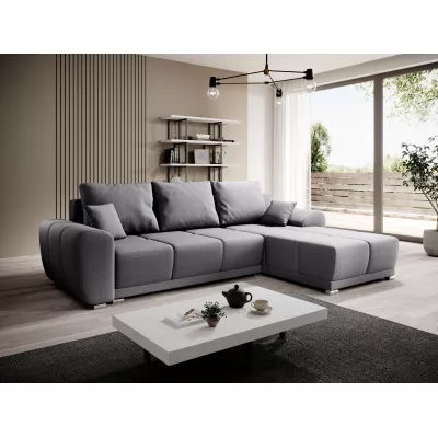 Sedací souprava s úložným prostorem TALULLA - šedá, pravý roh