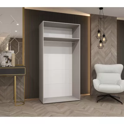 Šatní skříň 100 cm ASUDA se zrcadlem - dub artisan / černá