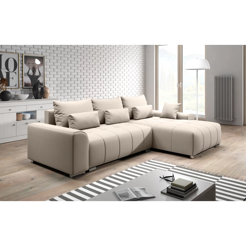 Rohová rozkládací sedačka RANDA - béžová