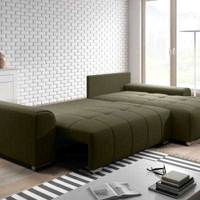 Rohová rozkládací sedačka RANDA - khaki