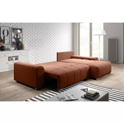 Rohová rozkládací sedačka RANDA - cihlová