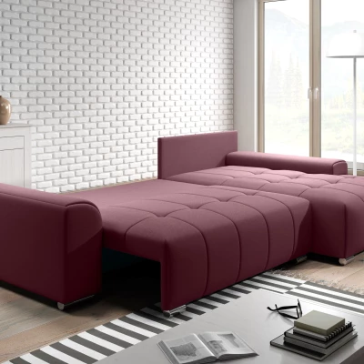 Rohová rozkládací sedačka RANDA - růžová