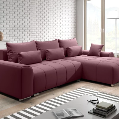 Rohová rozkládací sedačka RANDA - růžová