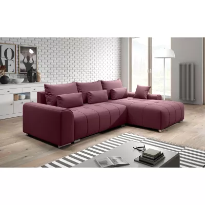 Rohová rozkládací sedačka RANDA - růžová