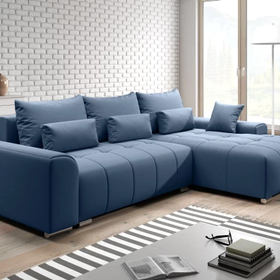 Rohová rozkládací sedačka RANDA - modrá