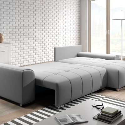 Rohová rozkládací sedačka RANDA - světle šedá