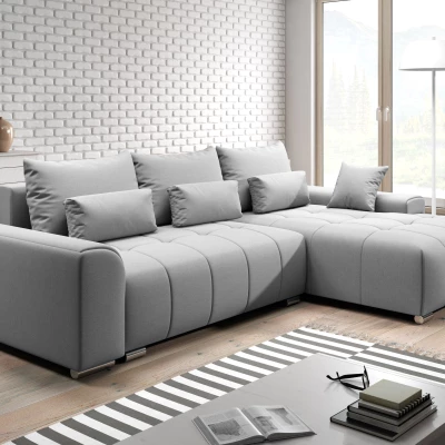 Rohová rozkládací sedačka RANDA - světle šedá