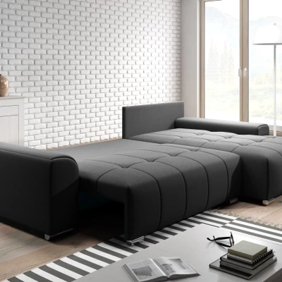 Rohová rozkládací sedačka RANDA - tmavě šedá