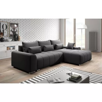 Rohová rozkládací sedačka RANDA - tmavě šedá