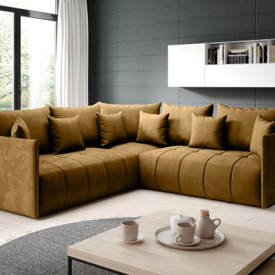 Rohová sedací souprava VALENTINI - hořčicová