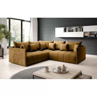 Rohová sedací souprava VALENTINI - hořčicová