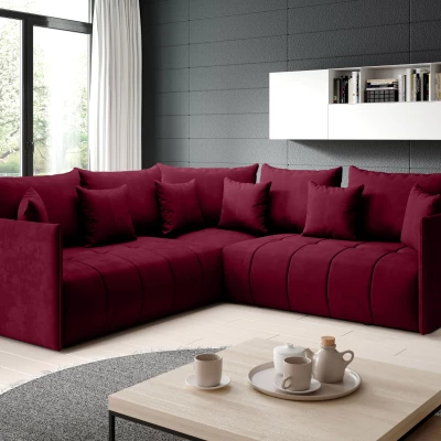 Rohová sedací souprava VALENTINI - červená