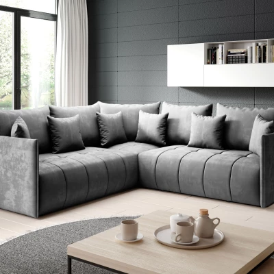 Rohová sedací souprava VALENTINI - světle šedá