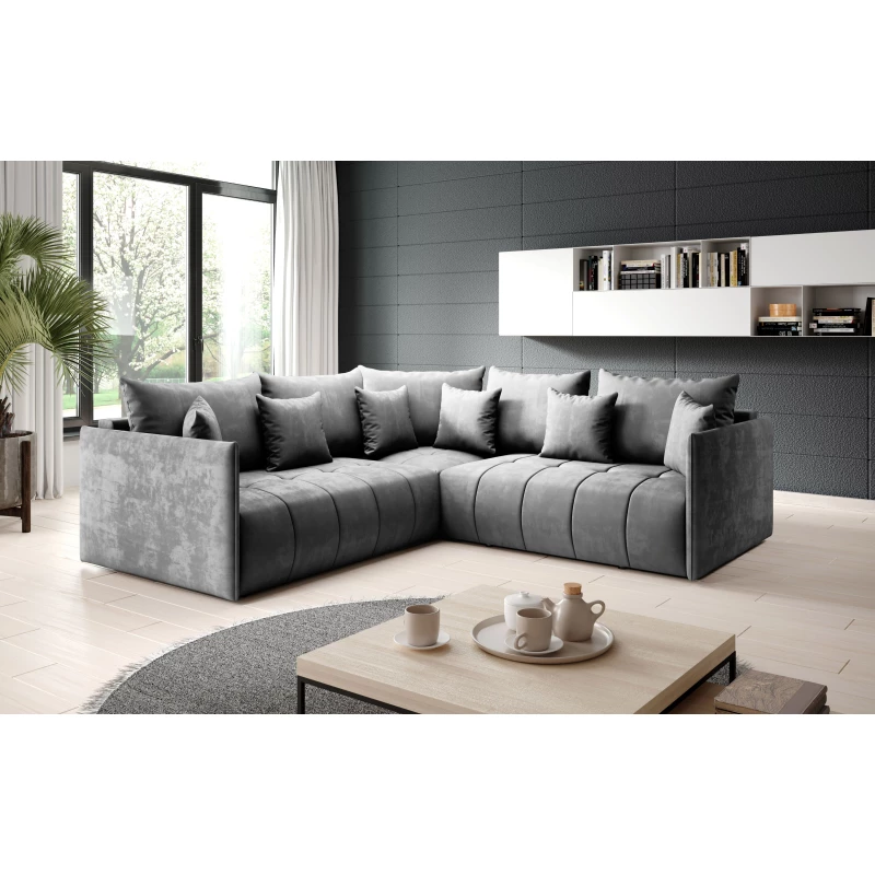 Rohová sedací souprava VALENTINI - světle šedá