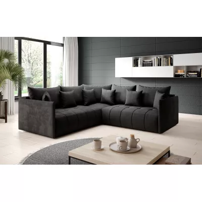 Rohová sedací souprava VALENTINI - tmavě šedá