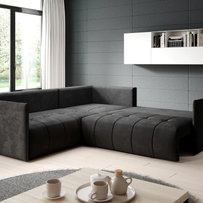 Rohová sedací souprava VALENTINI - tmavě šedá