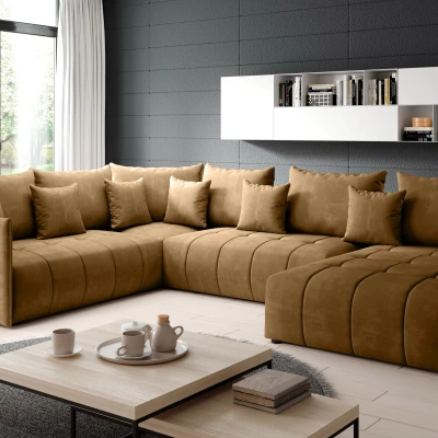 Velká sedací souprava do U VALENTINI BIS - hořčicová