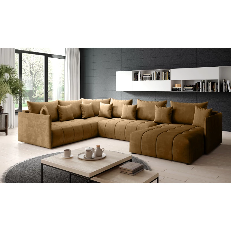 Velká sedací souprava do U VALENTINI BIS - hořčicová