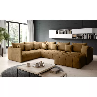 Velká sedací souprava do U VALENTINI BIS - hořčicová