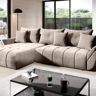 Rozkládací rohová sedačka KASIA - béžová